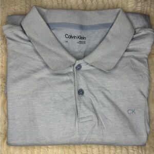 Calvin Klein Men's Gray Polo Shirt